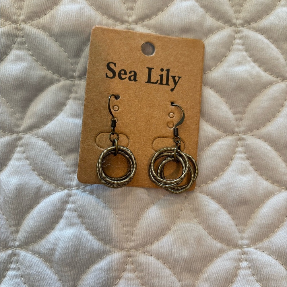 Sea Lily Piano Wire Earrings